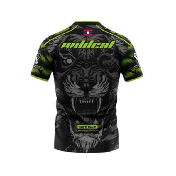 V-neck sports shirt green-black, Tigers-Wildcat brand