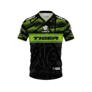V-neck sports shirt green-black, Tigers-Wildcat brand